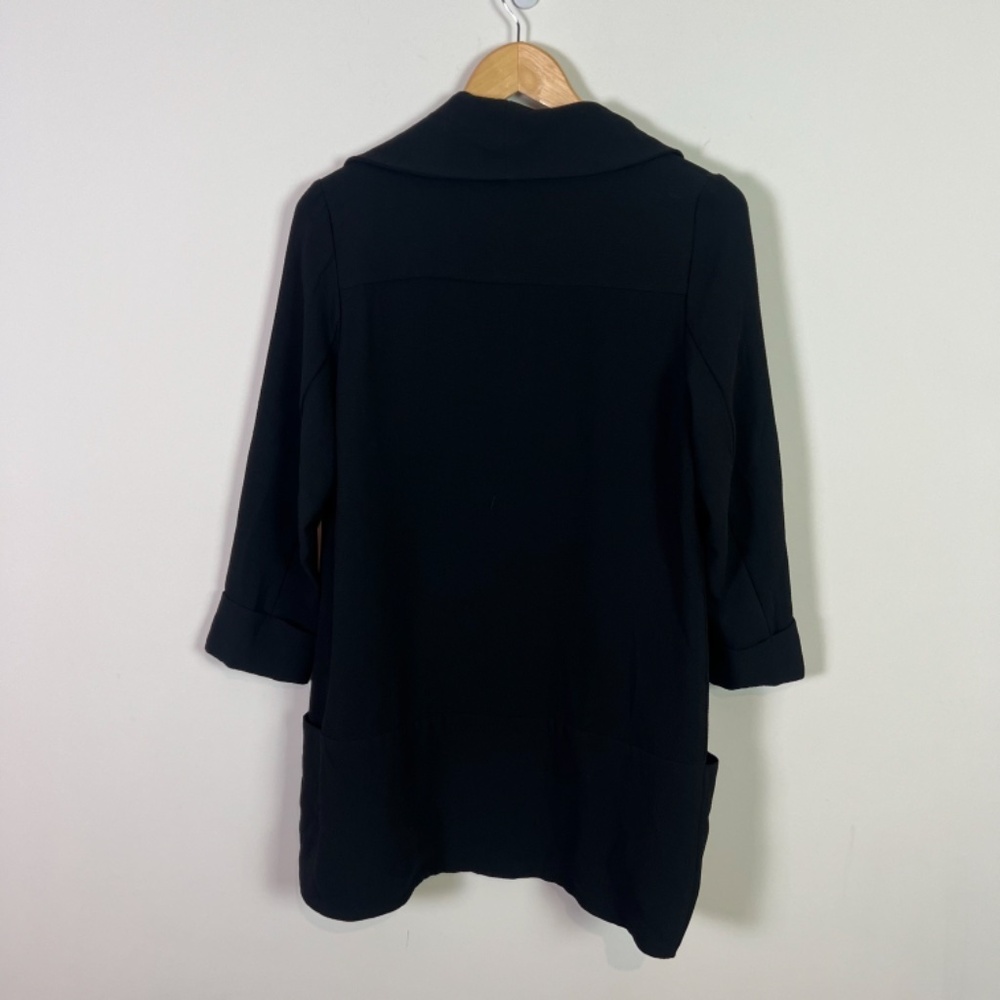 Eliane Rose Women’s Black Textured Open Front Cardigan Blazer New Size Small - Picture 2 of 4